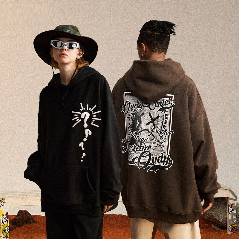 "Over Worked" Unisex Men Women Streetwear Graphic Hoodie Daulet Apparel