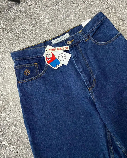 Harajuku Big Boy Embroidery Graphic Pants Retro Hiphop Cartoon Streetwear Denim Shorts Y2k Baggy Jorts Gym Basketball Shorts Men Street King Limited