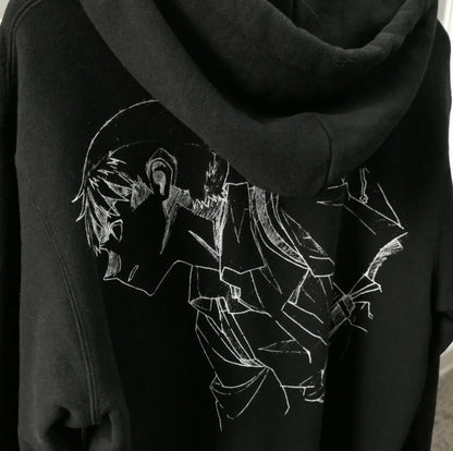 New Luxury 2023 Undercover EVA Don't Run away Pullover Hoodies Hoody hooded Sweatshirts velvet Cotton Thick Fleece US Size R044 Street King Limited