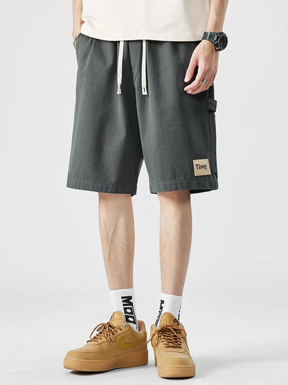 summer american casual retro shorts for men 2025 new loose straight short sweatpant streetwear fashion five point baggy bermudas unique joggers style 345