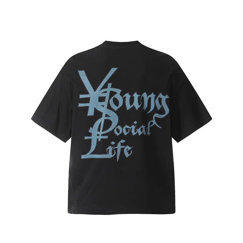 Summer New SAINT T-shirt Chaopai 3D Steel Nails Direct Spray Printing Cotton Loose Casual Men Woman Top Tees Street King Limited
