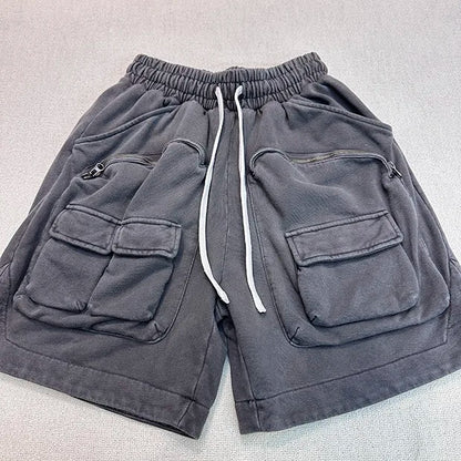 Multi-pocket zipper tactical overalls feature heavyweight shorts Street King Limited