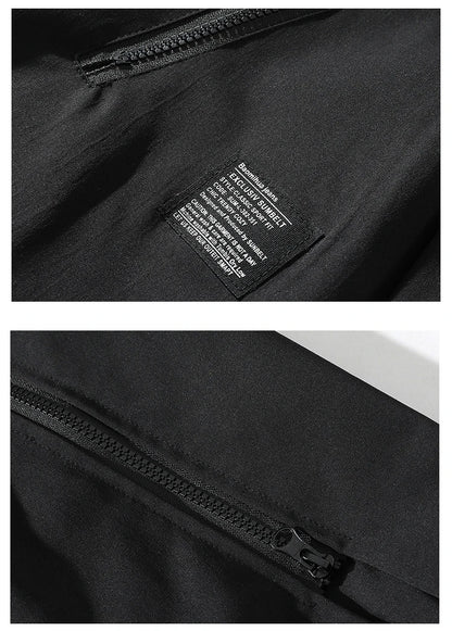 men workwear coat casual strip hoodids jacket unisex fashion hooded zipper tops outwear breathable waterproof windproof workwear unique default style 239