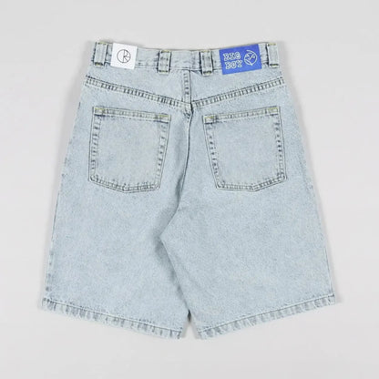big boy embroidery graphic pants retro hiphop cartoon streetwear denim shorts y2k baggy jorts harajuku gym basketball shorts men unique jeans style 870