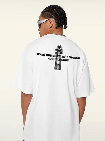 2000s Y2K short Sleeve T-shirt Manfirearms and ammunition Gothic print Loose Aesthetic Punk Oversize Streetwear hip hop tees Street King Limited