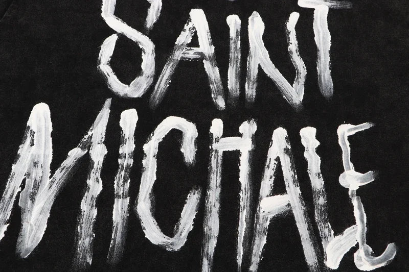 Newest Saint T-shirts Letter Pattern Tops Tee Men Woman Spring Best Quality Casual Crewneck Short Sleeve Street King Limited