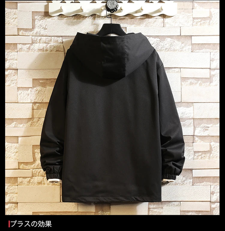 men workwear coat casual strip hoodids jacket unisex fashion hooded zipper tops outwear breathable waterproof windproof workwear unique default style 233