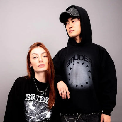 Y2k American Hip-hop Rock Dark Style Oversized Hoodie Men Street Harajuku Retro Casual All-match Zipper Sweatshirt Women Street King Limited