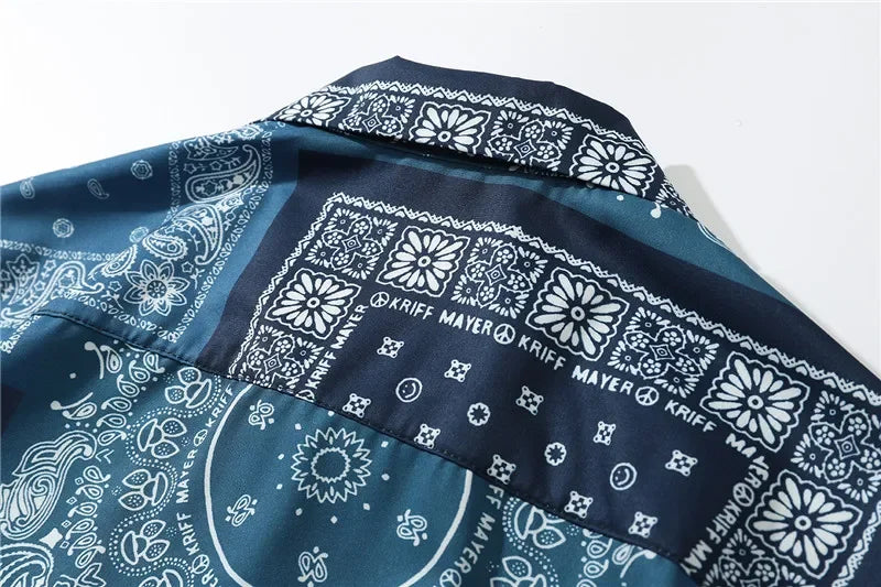 Dark Icon Bandana Full Printed Hawaiian Shirt 2020 Summer Vintage Shirts Men Street Shirts for Men Street King Limited