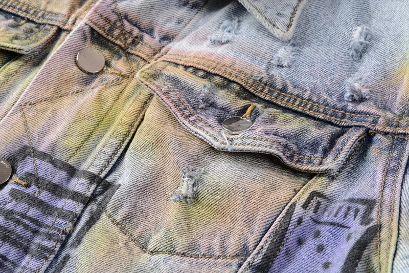 new 2023 gentleman men long chemist embroidered coconut graffiti denim baseball coats jackets abstract digital coat warm 72 unique jeans style 4610