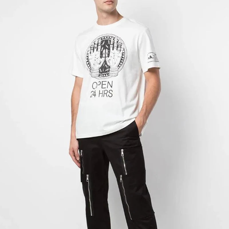 HACULLA T Shirts Men Woman Spring Summer White 1:1 Good Quality O-Neck Casual Vintage Top Tees Street King Limited
