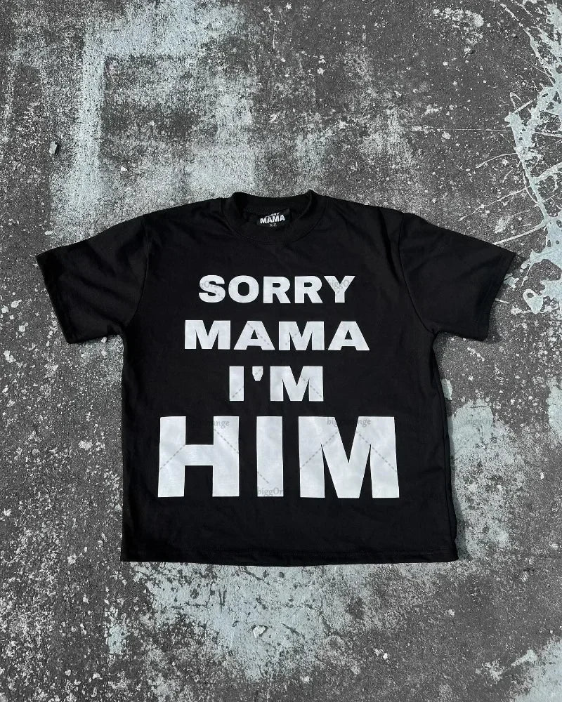 American fashion trend brand letter pattern oversized T-shirt men's Y2K streetwear loose round neck short-sleeved couple style Street King Limited
