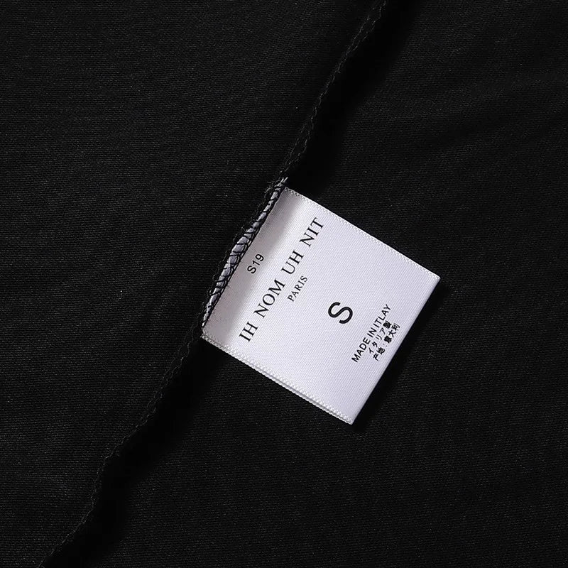 Black White IH NOM UH NIT Short Sleeve Tops Tee Men Woman Best Quality Simplicity Cotton Loose Versatile T Shirts Street King Limited