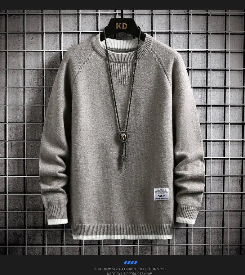 Brand Clothing Men Winter High Quality Knitted Sweaters/Male Slim Fit Solid Color Round Neck Pullover Man Casual Sweaters 3XL Street King Limited