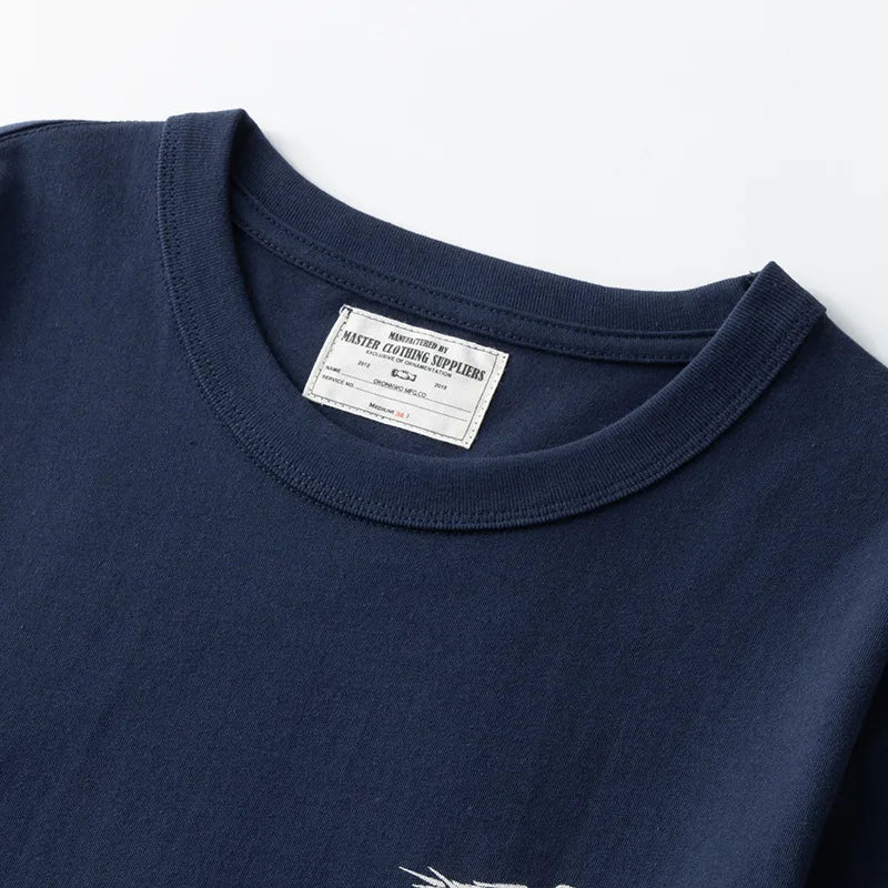 New Summer Fashion Vintage Men Street Flying Wheel Print T-shirt Round Neck Thick Short Sleeve Casual T-Shirt 100% Cotton Street King Limited