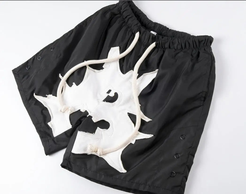 New 2023 Novelty High Comfortable Billionaire Embroidery Skateboard Street Cotton Casual Shorts Kanye Hip-hop Parkour #530 Street King Limited