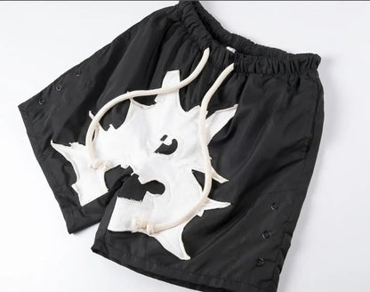 New 2023 Novelty High Comfortable Billionaire Embroidery Skateboard Street Cotton Casual Shorts Kanye Hip-hop Parkour #530 Street King Limited