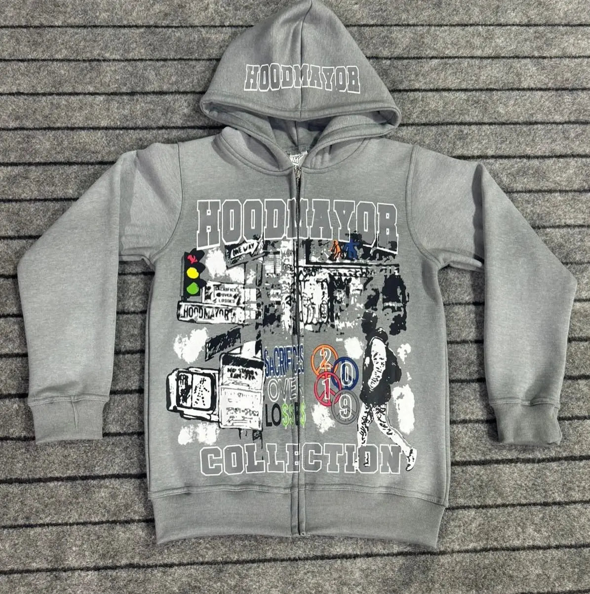 Streetwear brand trend Gothic letter print oversized hoodie women's fashion Harajuku loose and versatile hoodie men's top Street King Limited