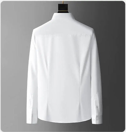 New Men luxurious Diamond Rhinestones Embroidered Dolphin Fashion Cotton Casual Shirts Shirt high Pocket Long-sleeves 5XL #A672 Street King Limited