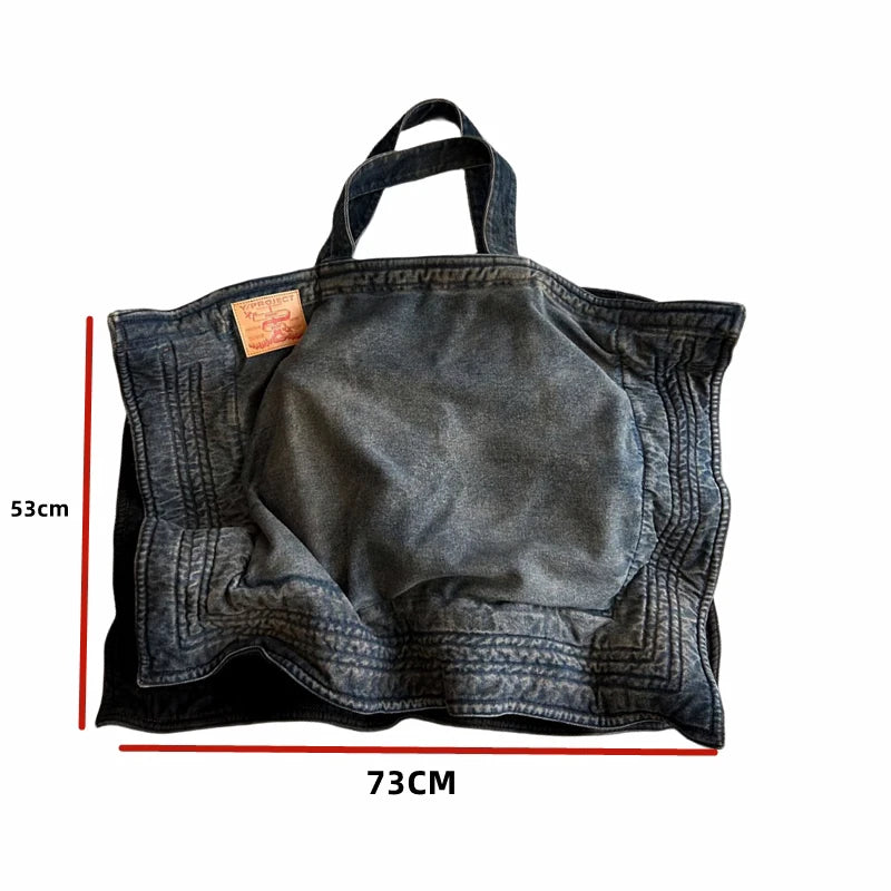 New 2024 Capacity Embroidered Project Messenger Strap Bag Men Women High Quality denimFunctional Shoulder Bags #787 Street King Limited