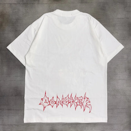 2024 new summer quirky cartoon picture print oversized T-shirt women Y2K street hip-hop loose and versatile short sleeved shirt Street King Limited