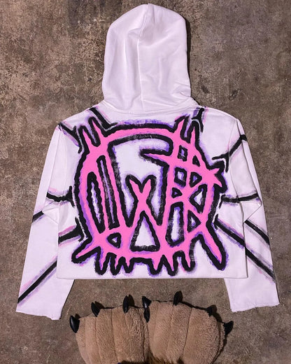 Y2K Women's Clothing Sweatshirt Vintage Print Pullover Long Sleeve Top Oversize Streetwear Fashion Christmas overcoat jacket new Street King Limited