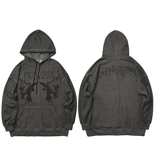 "Dark Angel" Unisex Men Women Streetwear Graphic Hoodie Daulet Apparel