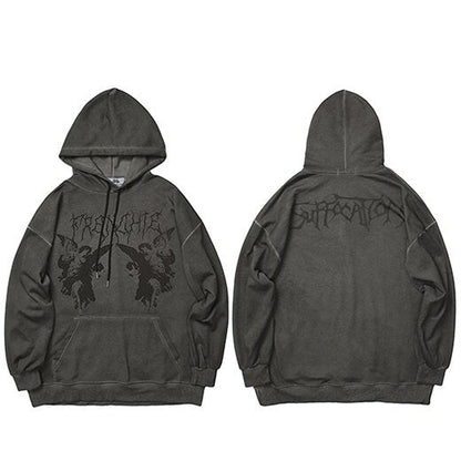 "Dark Angel" Unisex Men Women Streetwear Graphic Hoodie Daulet Apparel