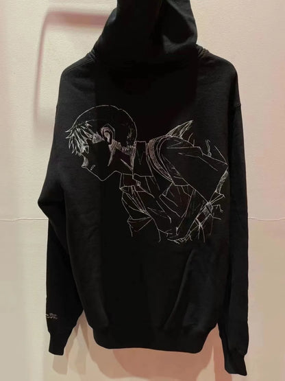New Luxury 2023 Undercover EVA Don't Run away Pullover Hoodies Hoody hooded Sweatshirts velvet Cotton Thick Fleece US Size R044 Street King Limited