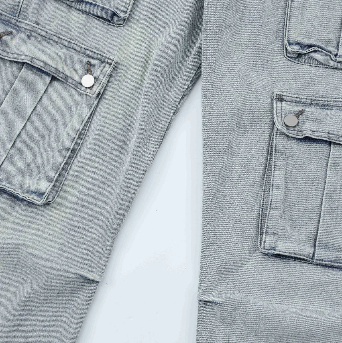 2024 multi pocket jeans vintage mens harajuku cargo denim pants retro hip hop straight loose jean pants multi-pocket cargos