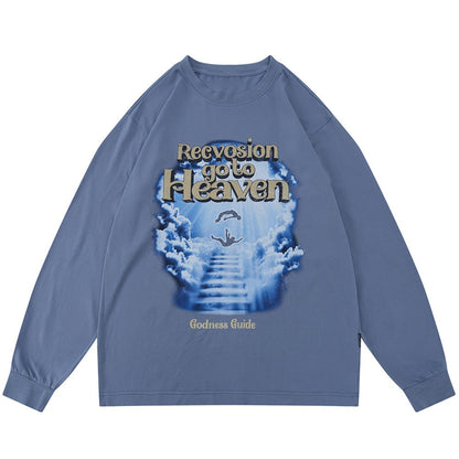 "Heaven" Unisex Men Women Streetwear Graphic Sweatshirt Daulet Apparel