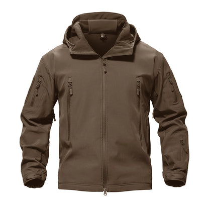 solid waterproof fleece lined jacket mens jacket softshell outwear coat windbreaker outdoor warm clothes with pockets unique default style 4525