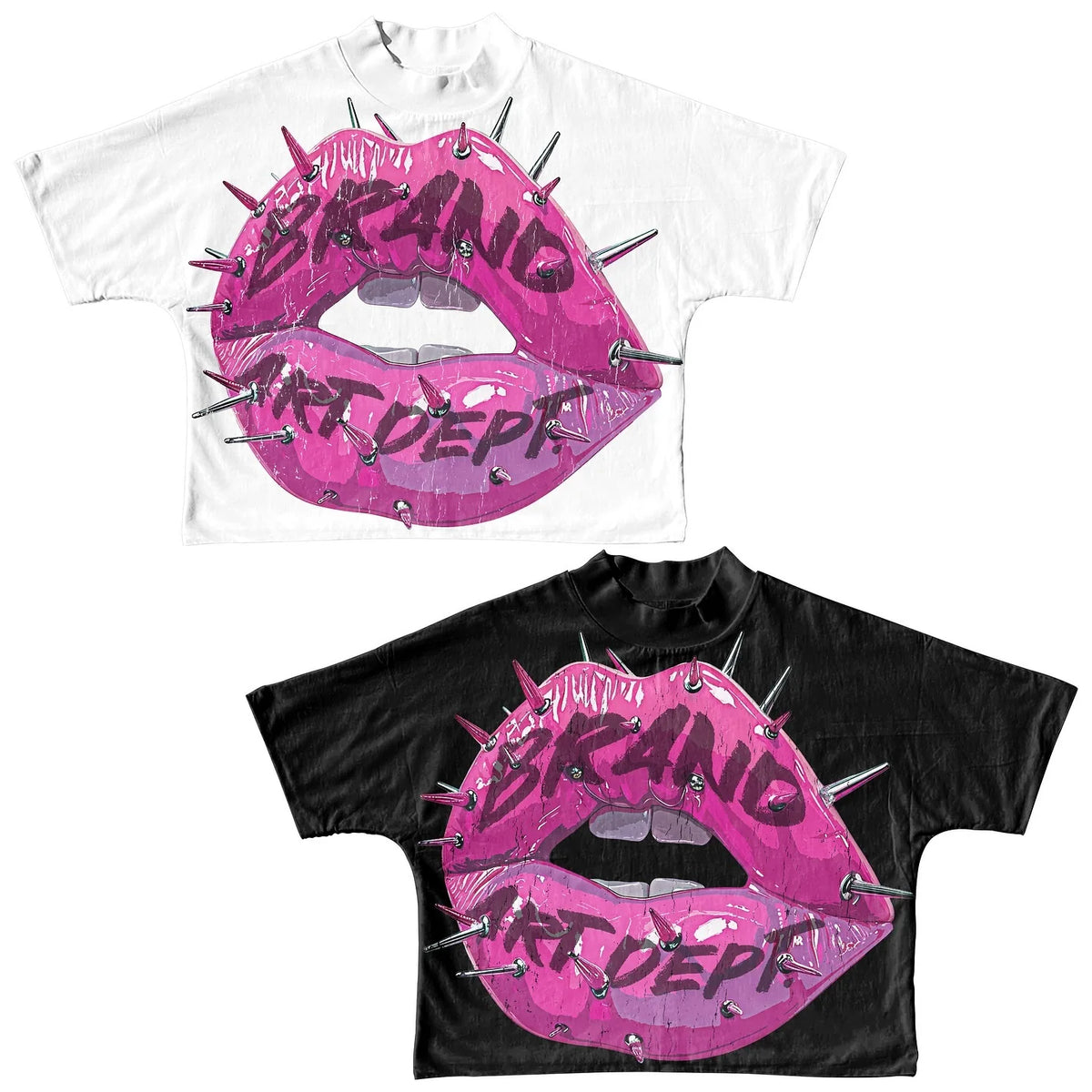 Harajuku high definition lips graphic t shirts print gothic casual streetwear y2k tops goth vintage oversized men clothes Street King Limited