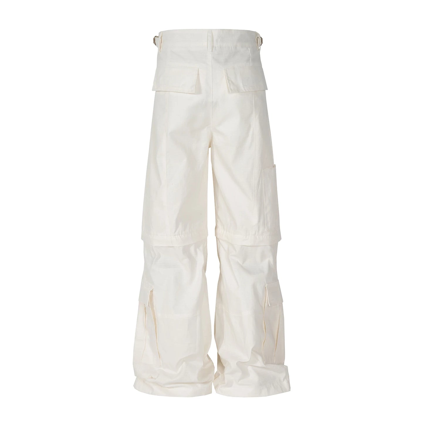 y2k high street flared cargo multi pocket detachable workwear pants for men and women solid ropa hombre overalls oversized multi-pocket cargos