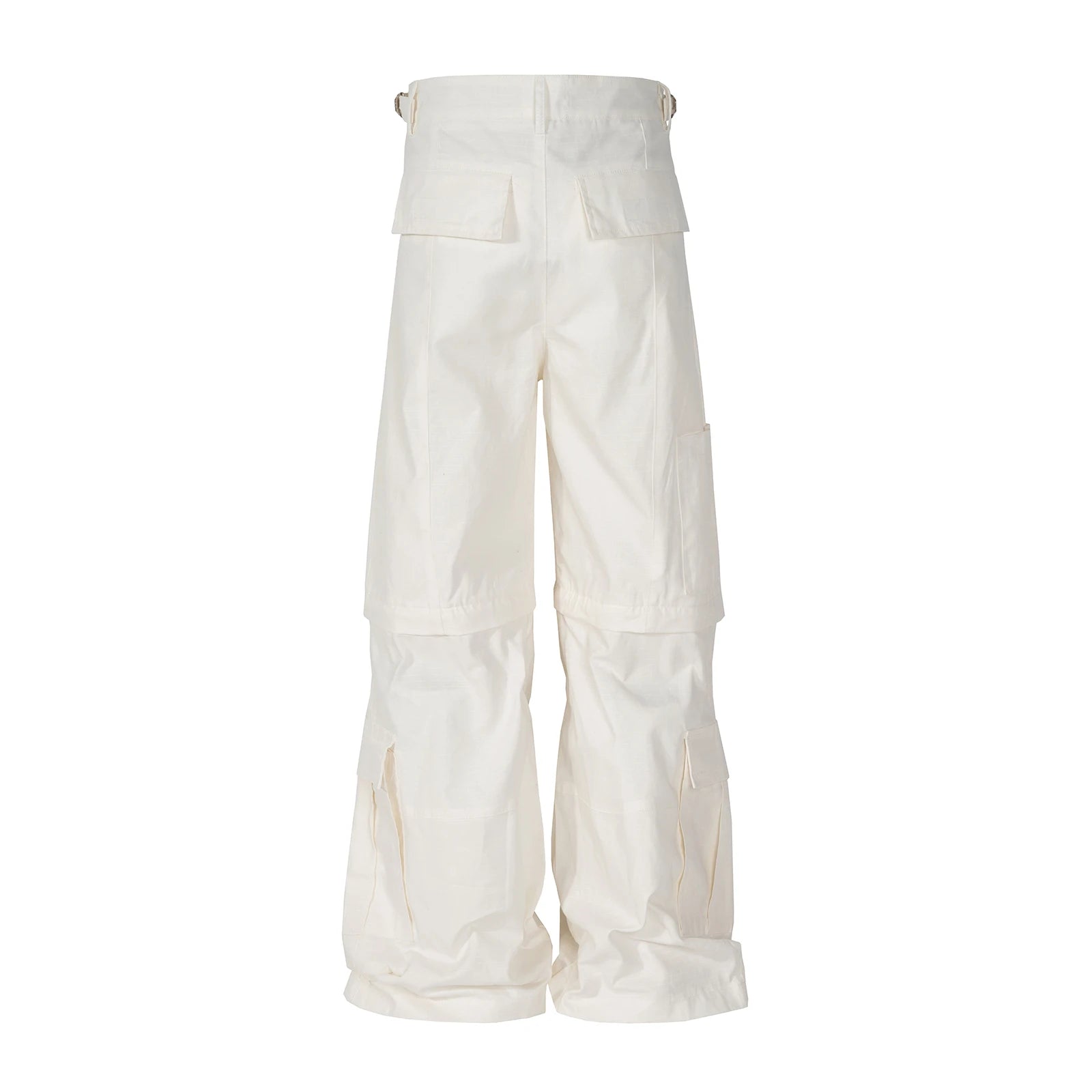 y2k high street flared cargo multi pocket detachable workwear pants for men and women solid ropa hombre overalls oversized multi-pocket cargos