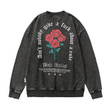 "Fallen Roses" Unisex Men Women Streetwear Graphic Sweatshirt Daulet Apparel