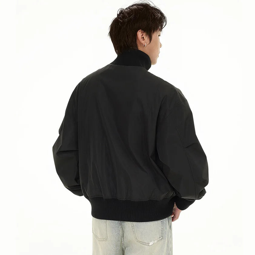 short design stand collar bomber jacket men korean streetwear fashion loose casual vintage bomber jacket coat cityboy outerwear summer street shorts