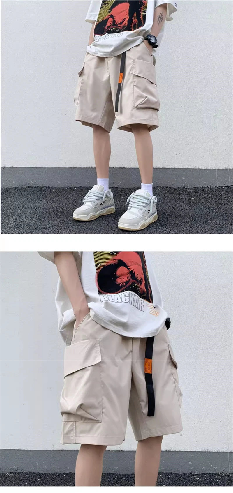 american functional cargo shorts for men 2024 summer multi pockets baggy gym short pants y2k streetwear bermuda shorts hombre unique cargo style 382