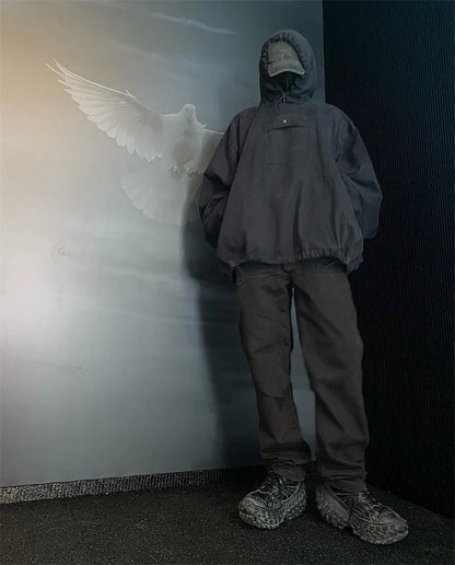 Autumn And Winter KANYE High Street YZY Pure Cotton Loose Men's And Women's Large Charge Shirts Street King Limited