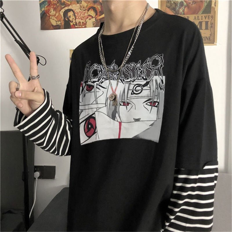 "Rage" Unisex Men Women Streetwear Graphic Long Sleeve Shirt Daulet Apparel