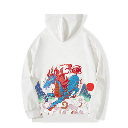 "Blue Horse" Unisex Men Women Streetwear Graphic Hoodie Daulet Apparel