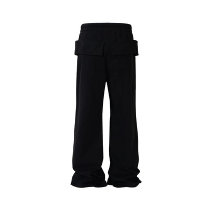 ro style double pockets drawstring wide leg cargo pants for men and women straight black baggy trousers oversized 1 unique cargo style 2099