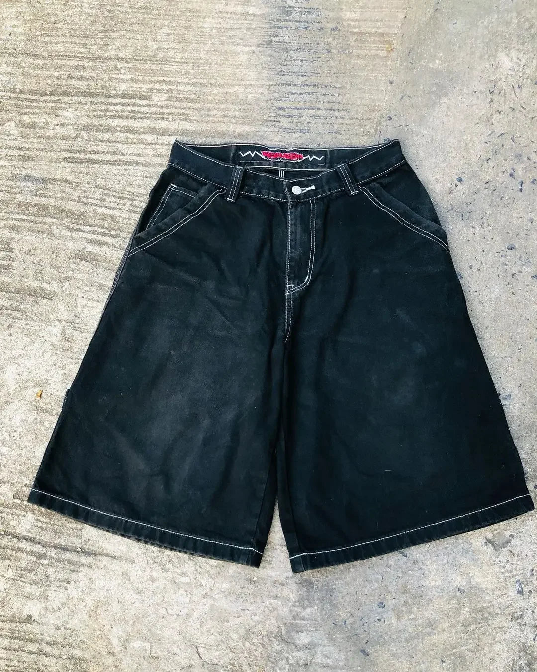 Harajuku Y2k Wexwear Embroidery Skateboarding Jeans Denim Men Letter Graphic Streetwear Shorts 2024 Baggy Gym Basketball Shorts Street King Limited