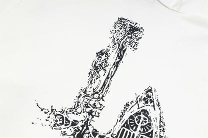 24ss THUG CLUB High-Street Dragon Print Cotton Casual Oversized Streetwear Hip-Pop Hoodies For Men Street King Limited