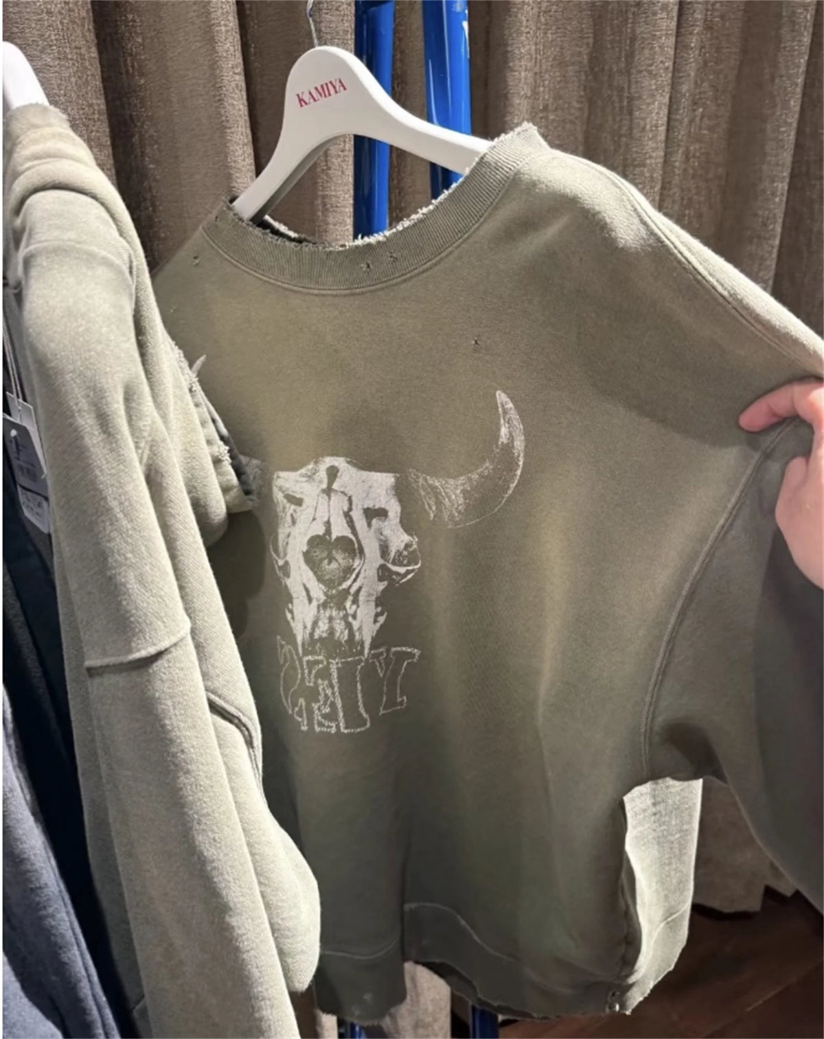 Vintage FW24 Devil print pattern High-Street Cotton Quality round neck pullover long sleeved sweatshirt Street King Limited
