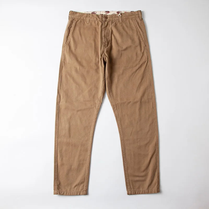 autumn winter heavyweight pure cotton thick american retro workwear khaki pants business casual mens basic solid color pants unique default style 1068