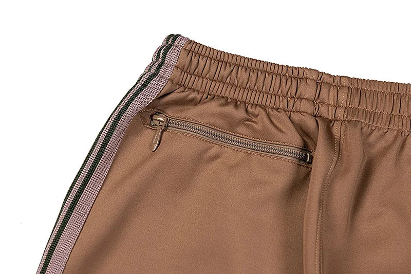 good quality brown motion casual pants men woman lovers trend side edge weaving embroidery drawstring loose trousers unique default style 4813