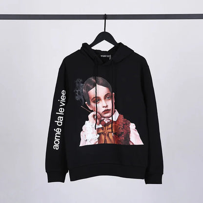 New 2022 Men luxury Beauty Smoke Hoodies Hoody hooded Sweatshirts velvet Cotton Drake Thick Fleece Street Hip hop A286 Street King Limited