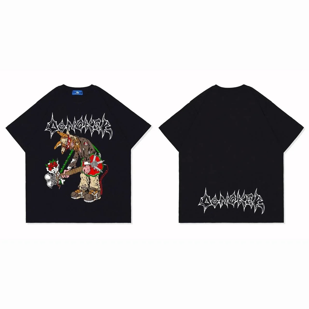 2024 new summer quirky cartoon picture print oversized T-shirt women Y2K street hip-hop loose and versatile short sleeved shirt Street King Limited