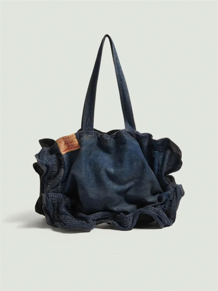 New 2024 Capacity Embroidered Project Messenger Strap Bag Men Women High Quality denimFunctional Shoulder Bags #787 Street King Limited
